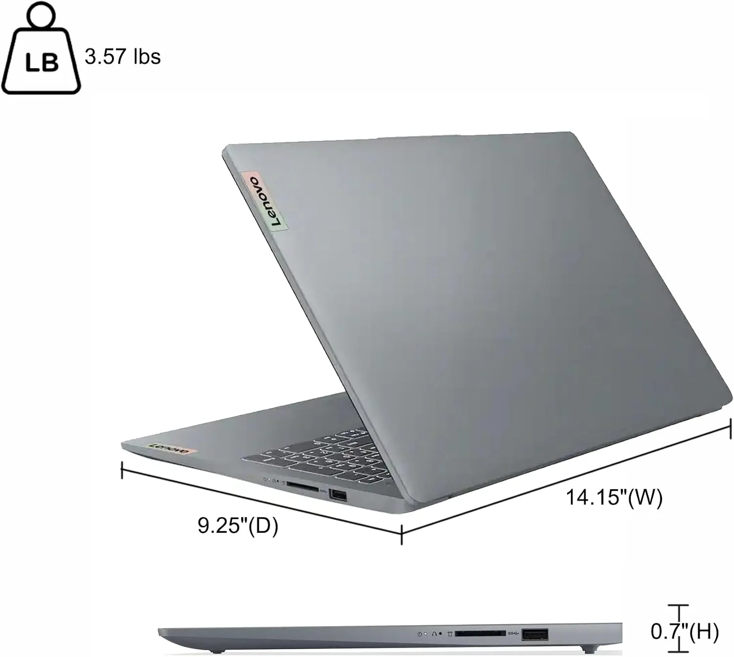 Lenovo IdeaPad Slim 3 Business Laptop 15.6" FHD Anti-Glare Intel 10-core i5-1335U 16GB RAM 2TB SSD Type-C Wi-Fi6 Long-Lasting Battery Rapid Charging Win11Pro ICP Acc
