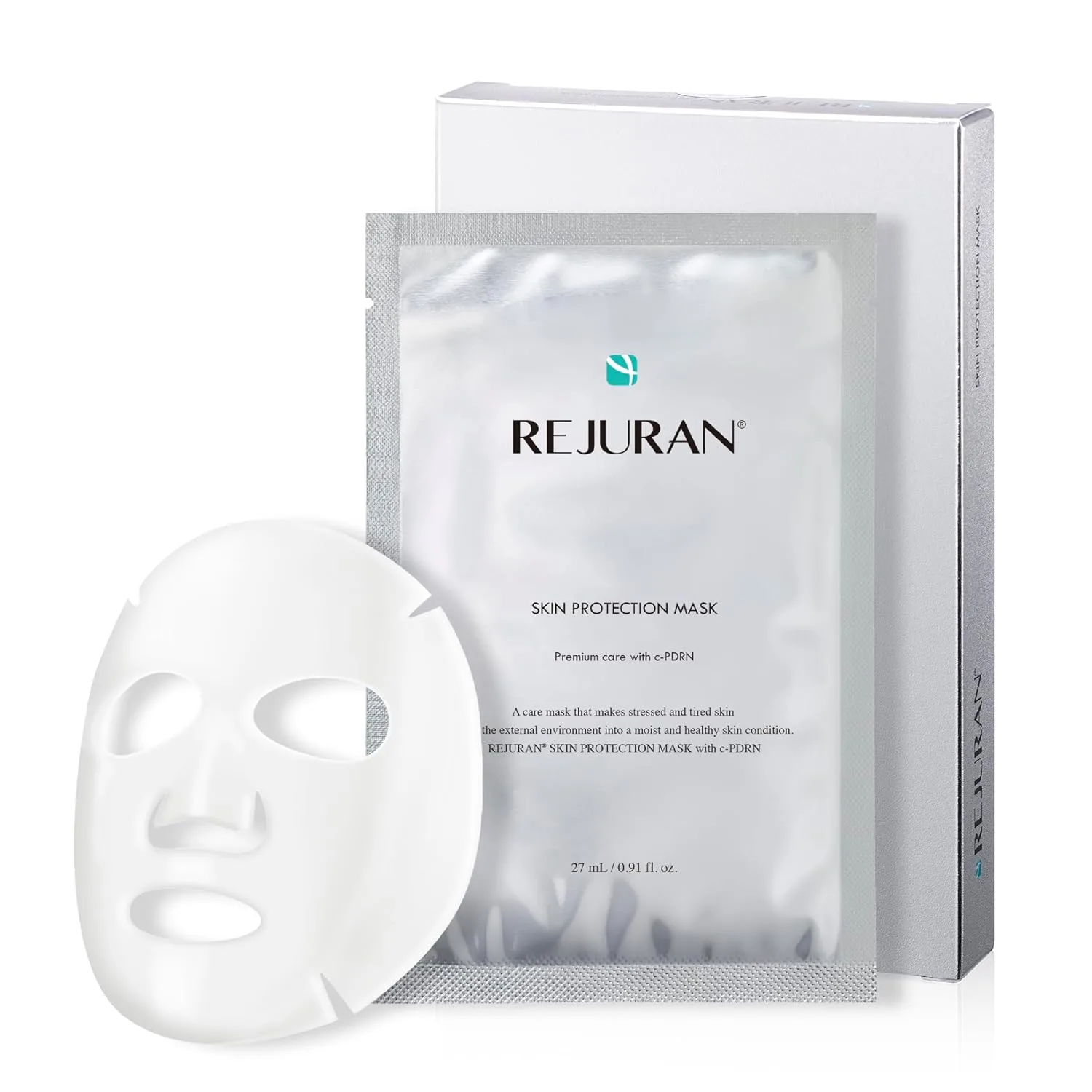 REJURAN® Turnover Mask, c-PDRN® (5ea) – Original Salmon DNA for Firming, Hydration, Repairing & Revitalizing. Achieve Youthful, Radiant Skin. Korean Skincare. Ultra Microfiber Sheet Mask (Pack of 2)