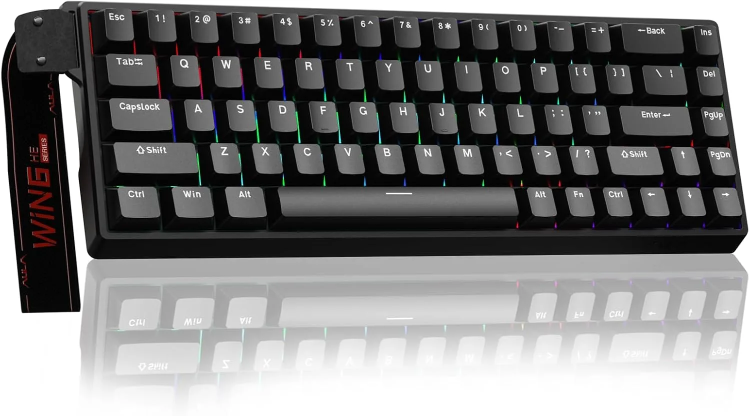 AULA WIN68 HE Mechanical Gaming Keyboard 60%, Hall Effect Magnetic Switch, Fast Trigger Mode Adjustable Actuation, 8000Hz Polling Rate, RGB Backlit, Wired Black Keyboard for Laptop/PC Gamer