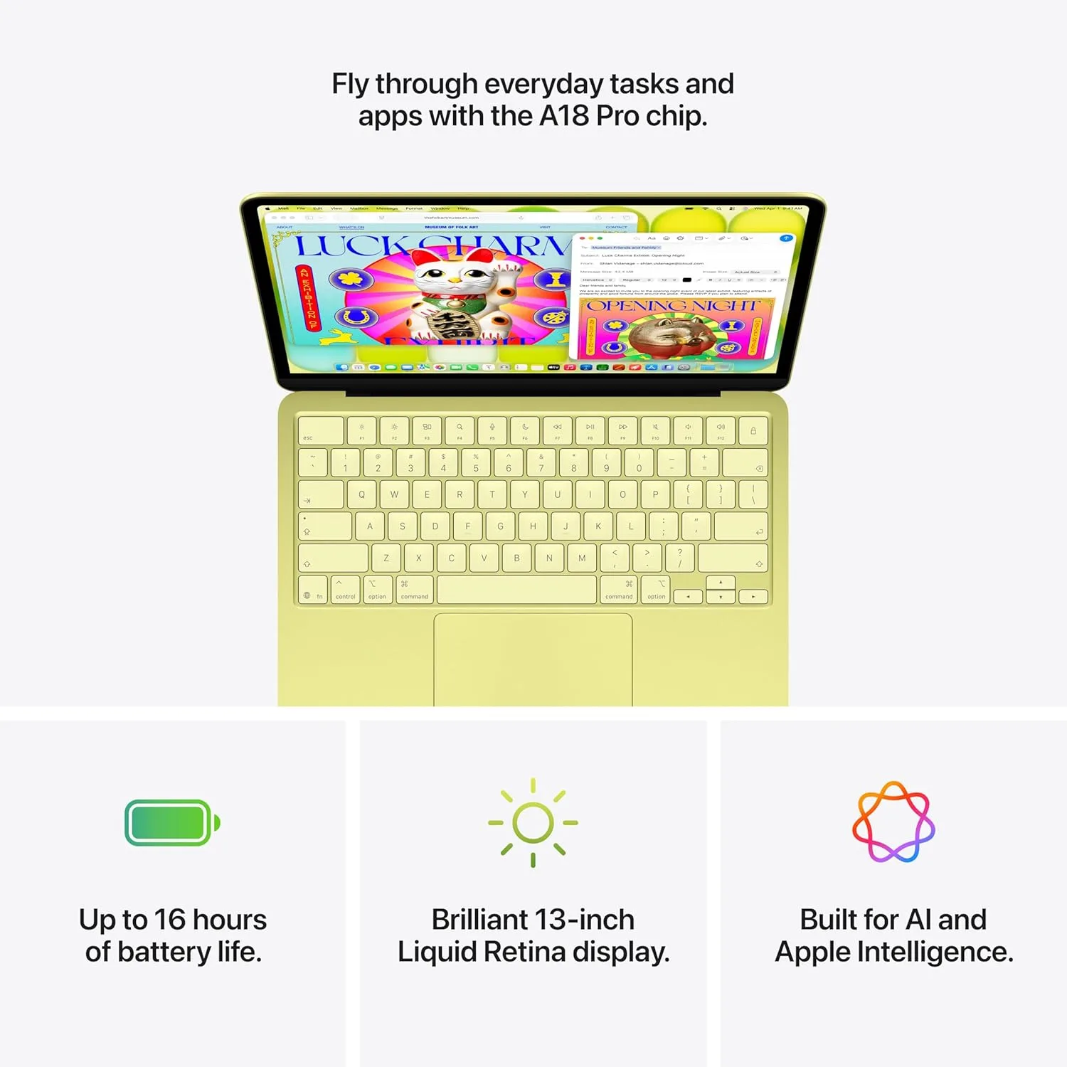 Apple 2026 MacBook Neo 13-inch Laptop with A18 Pro chip: Built for AI and Apple Intelligence, Liquid Retina Display, 8GB Unified Memory, 256GB SSD Storage, 1080p FaceTime HD Camera; Silver