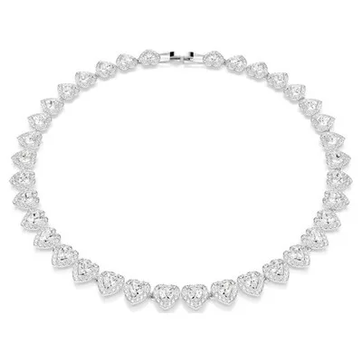 Swarovski Ariana Grande x Swarovski Tennis Necklace, Mixed Cuts, Heart, 5720857