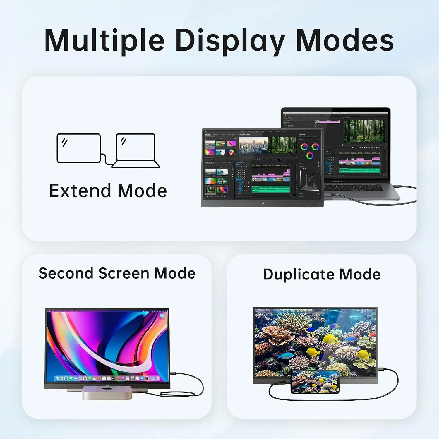 KTC Portable Monitor 15.6 Inch FHD 1080P Travel Monitor for Laptop H15F9