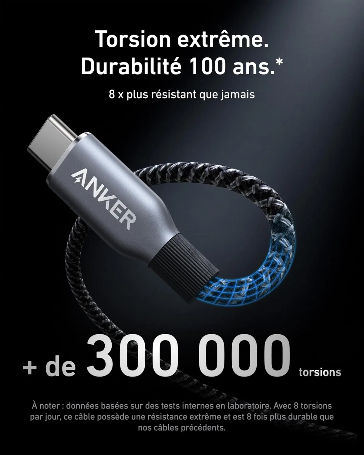 Anker Prime USB C to USB C Cable, 240W Fast Charging Durable Cable (6 ft)
