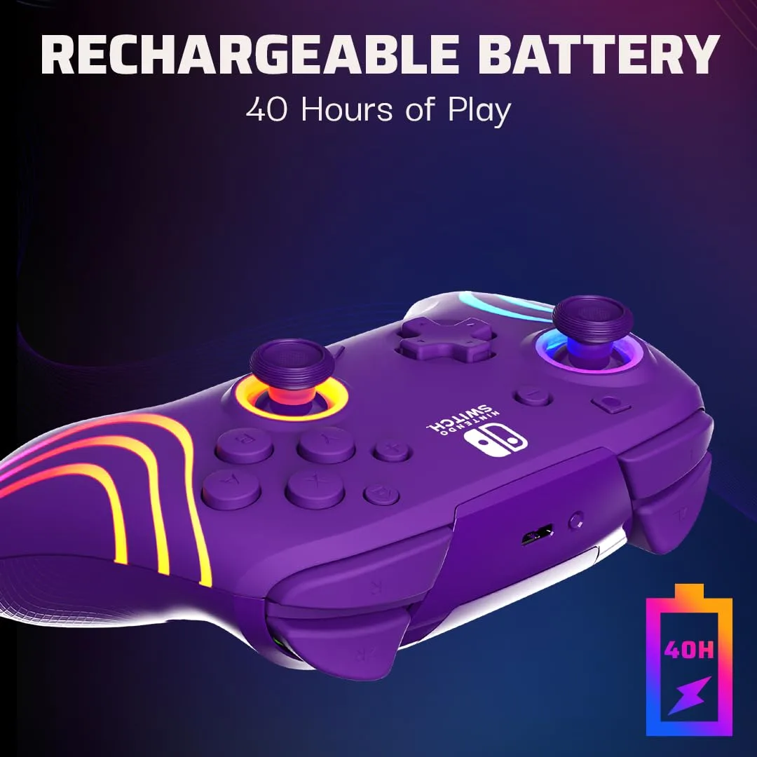 PDP Afterglow Wave Wireless RGB Gaming Controller for Nintendo Switch 2