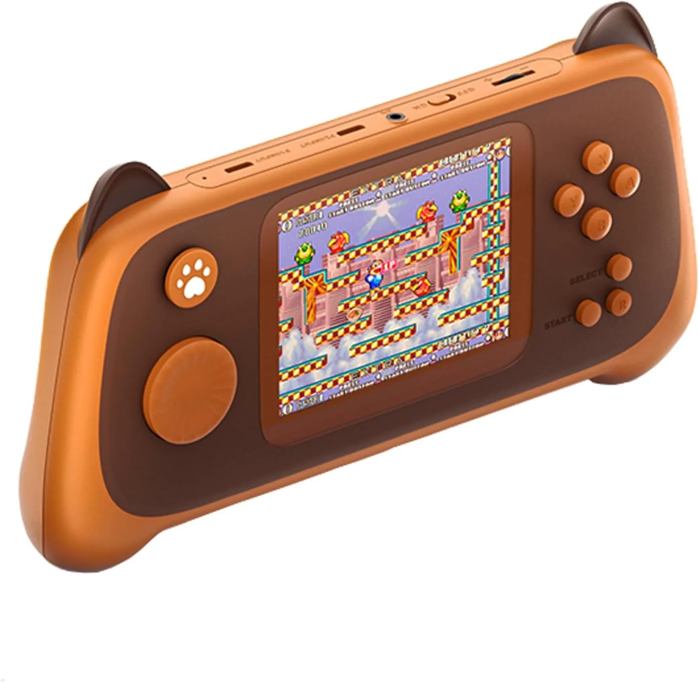 Handheld Game Console with 666 Classical FC Games Retro Mini Game Machine 3.0-Inch Color Screen Support for TV Output , Presents Birthday for Friends (Orange)