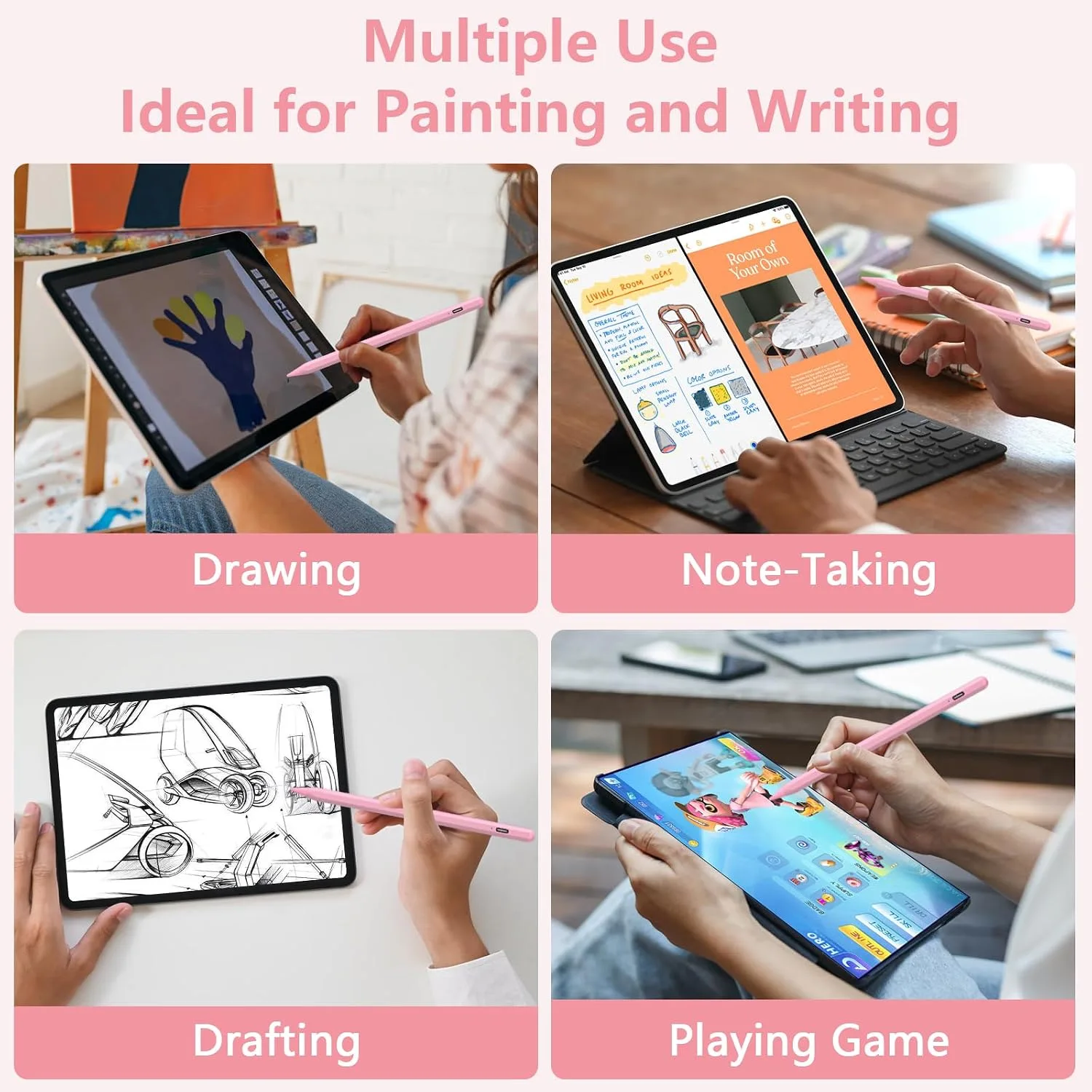 COO Stylus Pen for iPad Pro Air Mini 2018-2024, Palm Rejection Fast Charge