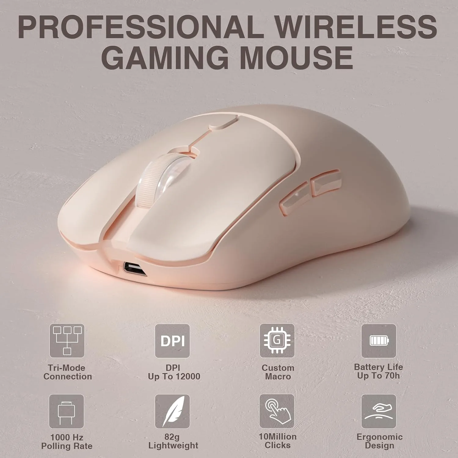 AULA SC580X Wireless Gaming Mouse, Tri-Mode Gaming Mice & 12000 DPI