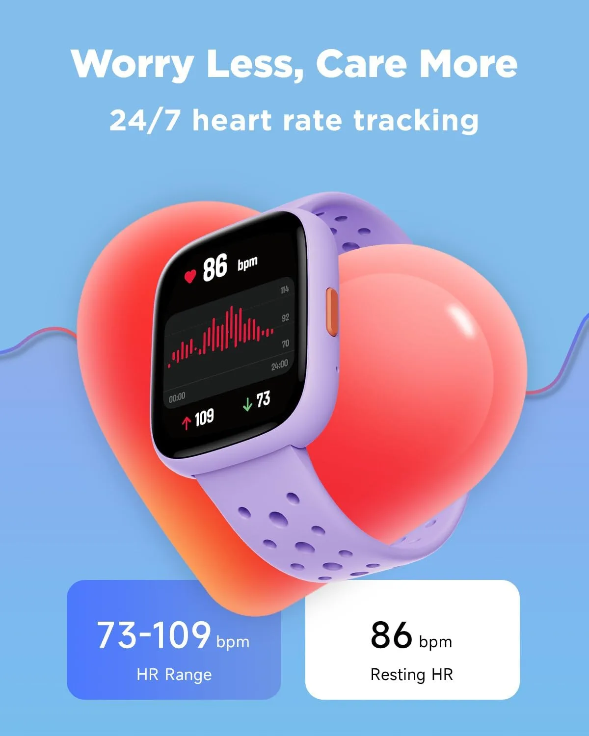 BIGGERFIVE Kids Smart Watch No Phone Needed, 1.8" Fitness Tracker Watch