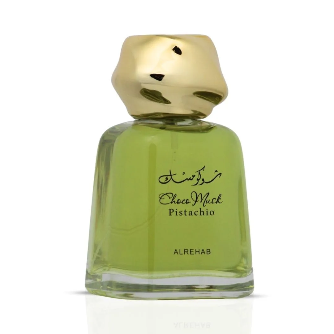 Al-Rehab Choco Musk Pistachio Perfume Oil Roll-On - 100ml (3.4 oz) | Nutty Gourmand Fragrance with Pistachio, Chocolate & Vanilla | Sweet, Creamy & Addictive | Long-Lasting Scent for Women & Men