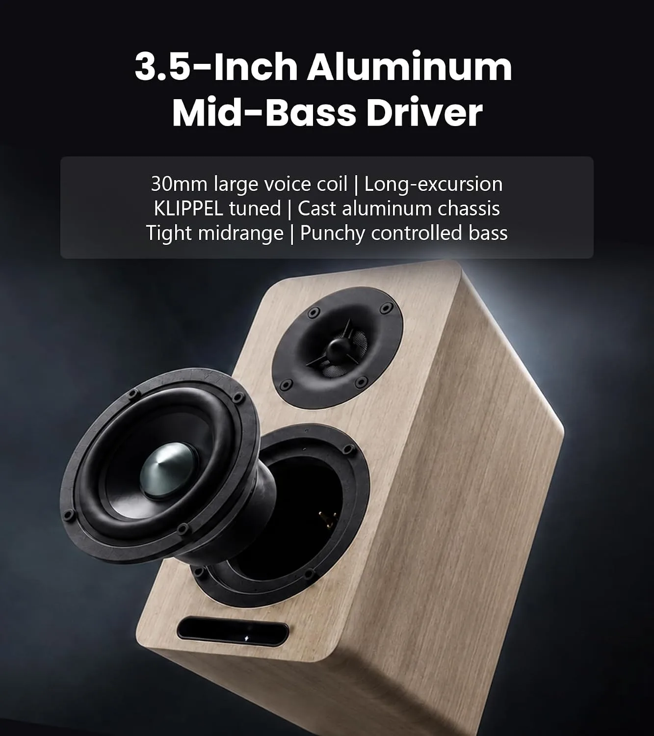 Edifier Airpulse A60 Desktop Hi-Res Bluetooth Bookshelf Speakers, Walnut