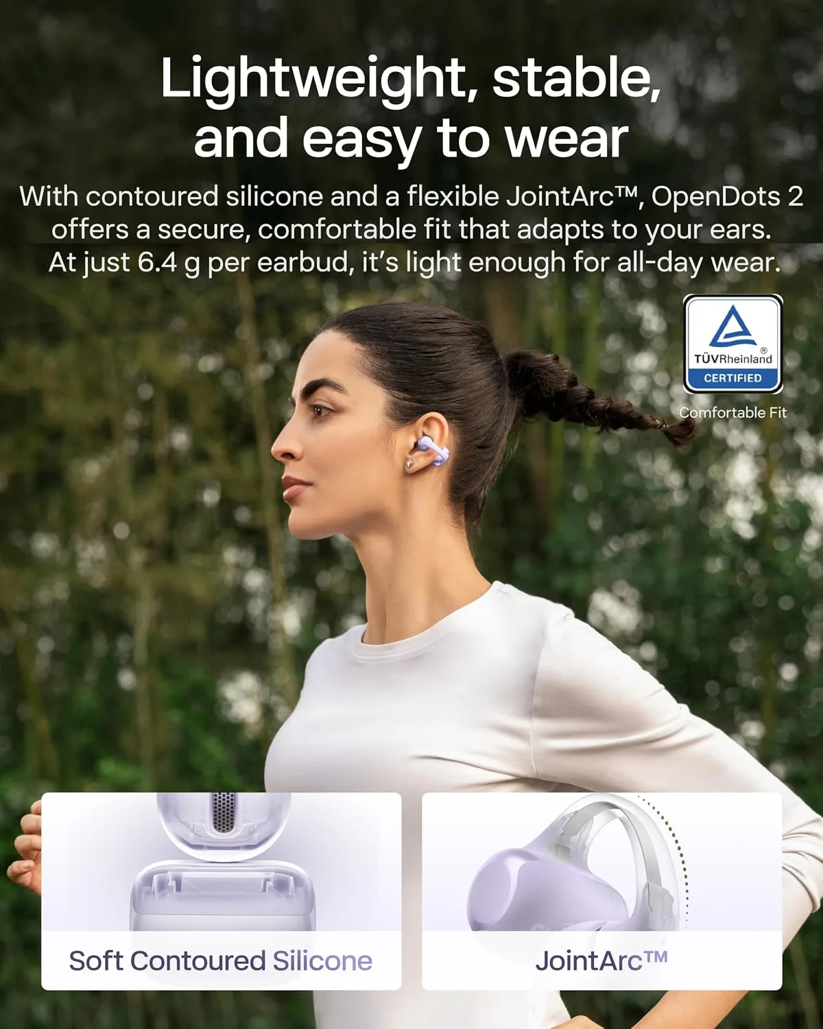 SHOKZ OpenDots 2 Open-Ear Clip-On Earbuds with Upgraded Dolby Audio, 3-Mic Clear Calls, Rich Bass, Up to 40 Hrs of Audio, Wireless Charging, Interchangeable Left/Right Earbuds, IP57, Bluetooth 6.1