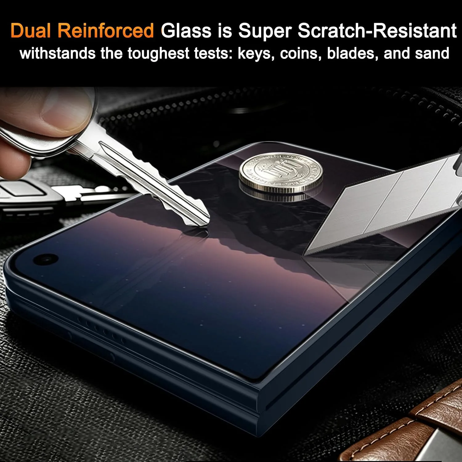 TZGZT 2 Pack Inner Screen Protectors for iPhone Duo, Tempered Glass Back