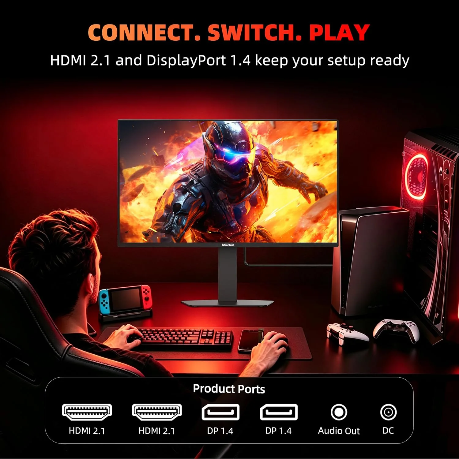 27-Inch QD-OLED Gaming Monitor, QHD 280Hz, 0.03ms, 1.5M:1 Contrast