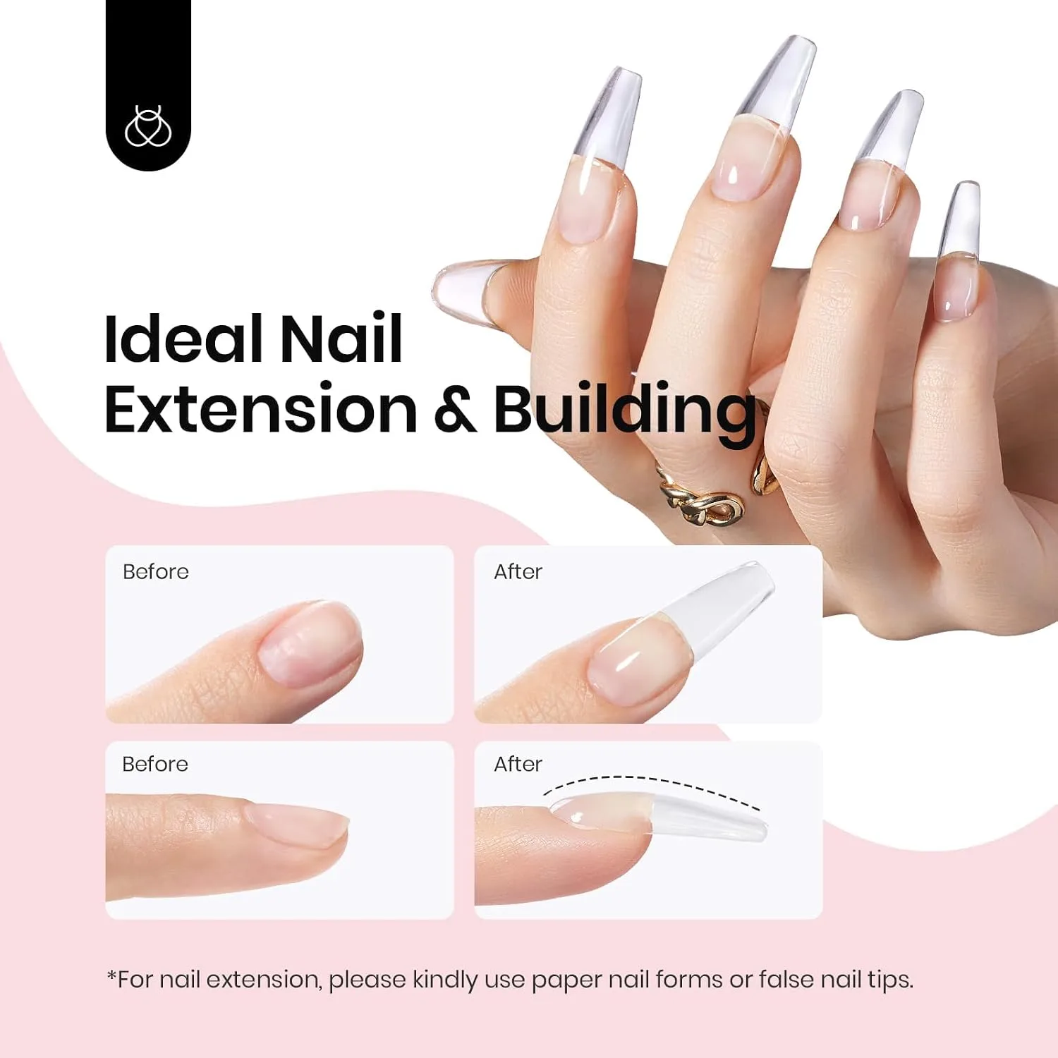 Beetles Hard Gel, Ivory Veil 1 oz 9 in 1 Jelly White Builder Nails Gel