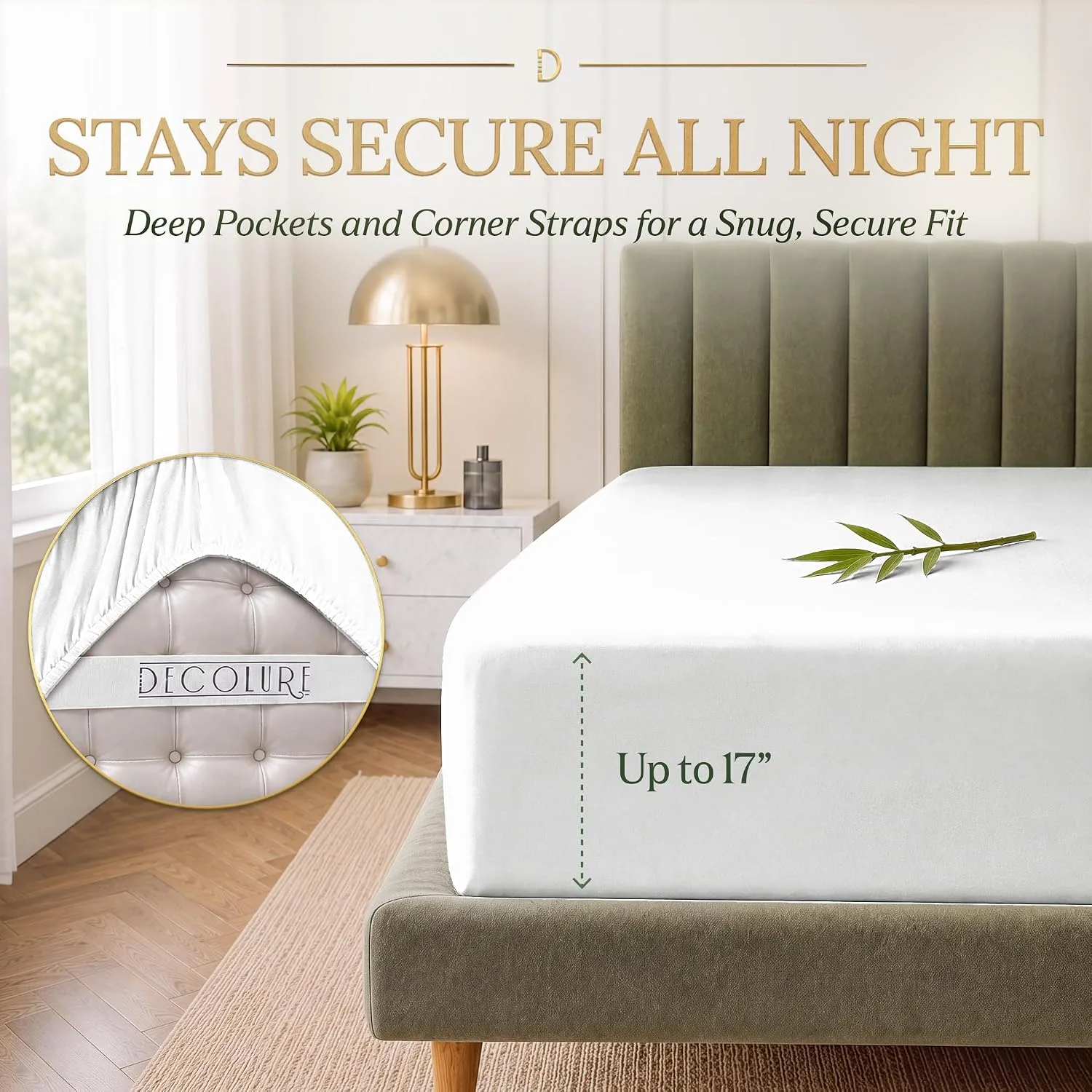 DECOLURE 100% Viscose from Bamboo Sheets King Size | 6 Pc Cooling Bed Set