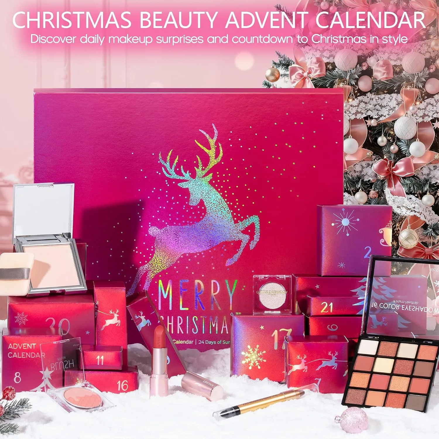 Qinline Makeup Beauty Advent Calendar 2026 for Adults Women Teen Girls Christmas