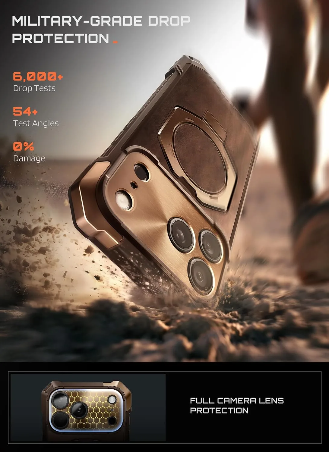 SUPCASE for iPhone 18 Pro Max Case/ 17 Pro Max Case with Stand, Brown
