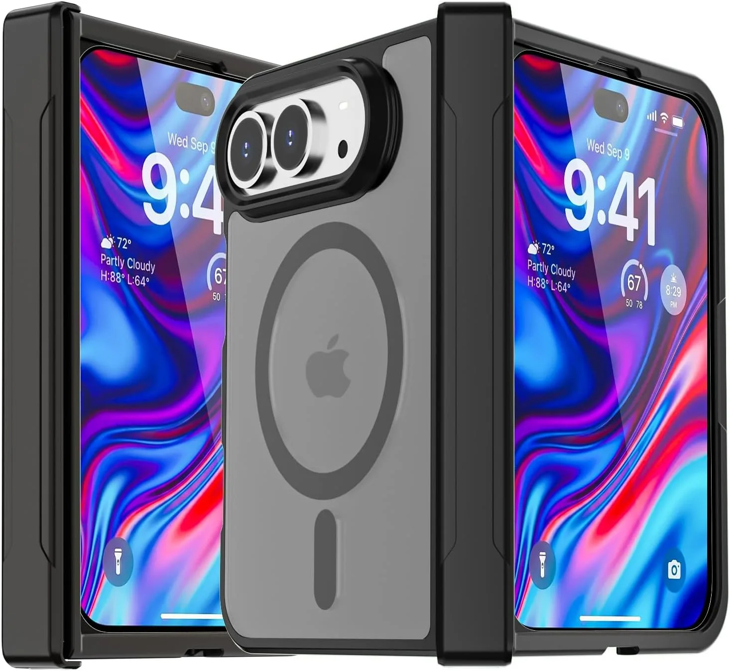 AICase for iPhone Duo Case,Fold Matte Fit for Magsafe,Hinge Protection