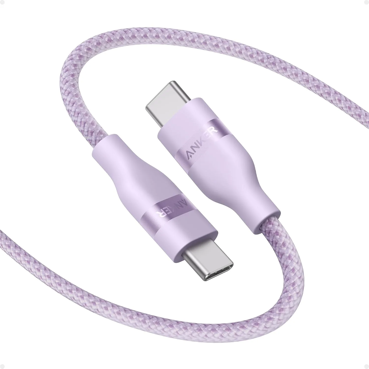 Anker Nano USB C to USB C Cable, 240W Fast Charging Cable (Purple, 6ft)