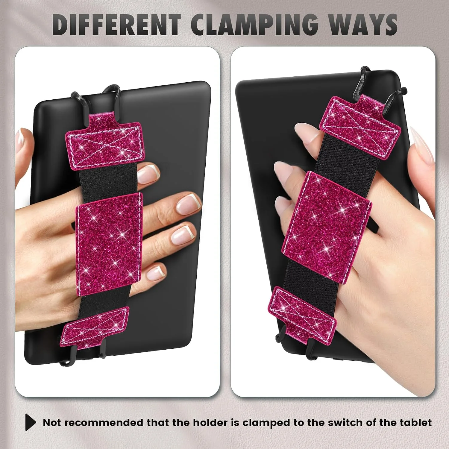 MoKo Soft Hand Strap for 6-8" Kindle eReaders Fire Tablet, Flash Rose