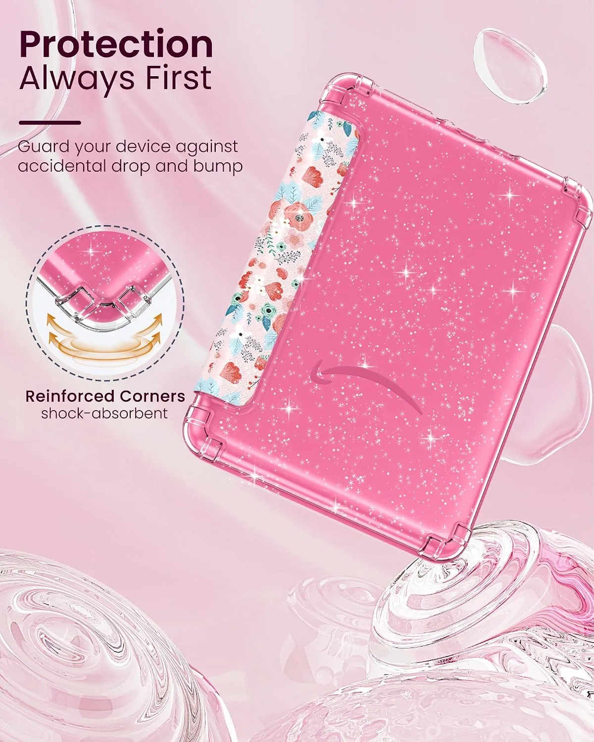 MoKo Case for 7" Kindle Paperwhite 12th Gen & Colorsoft 2024, Spring Pink