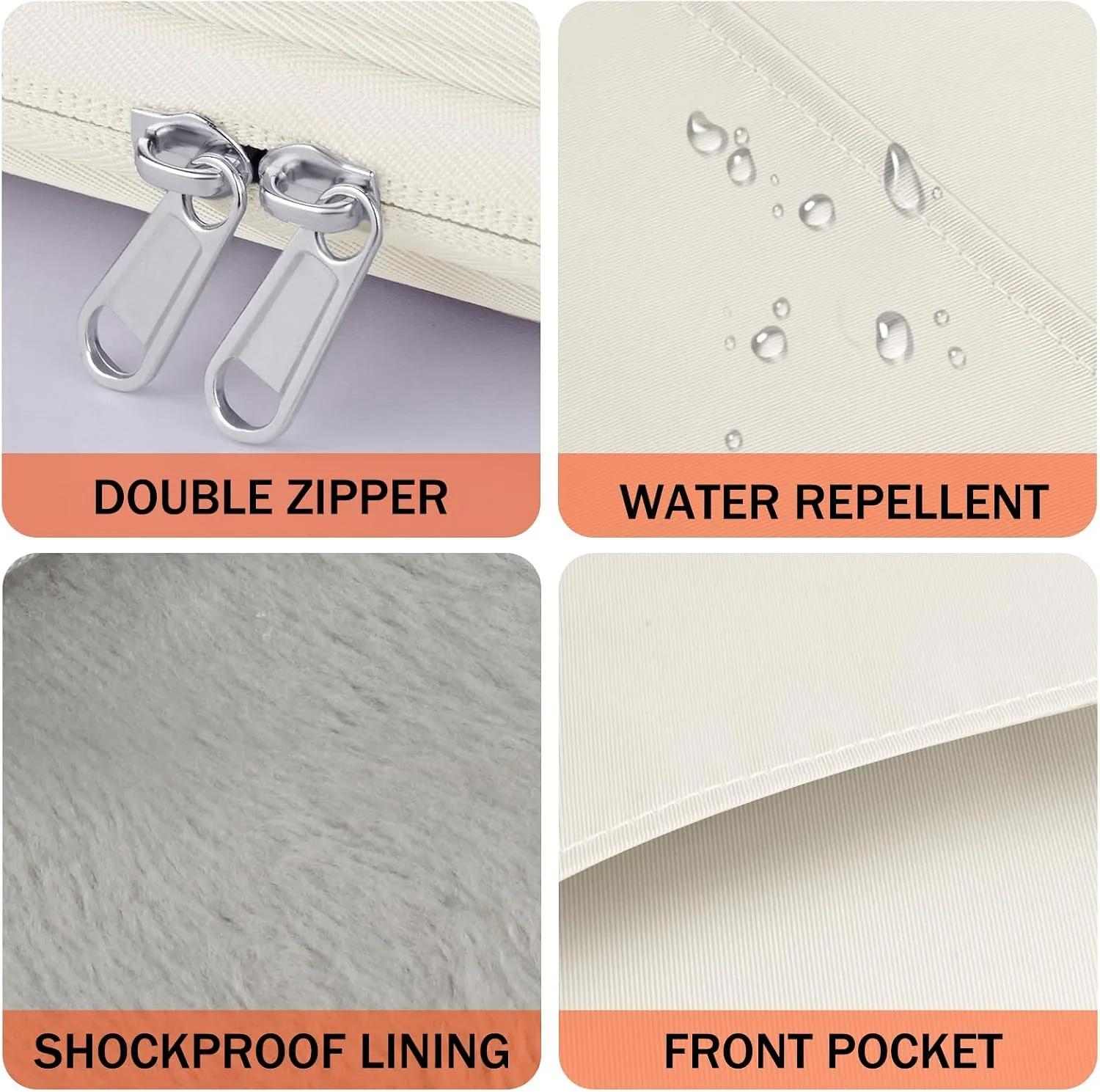HoYiXi Universal Sleeve Bag for 6",6.8",7" Kindle Paperwhite/Colorsoft 2024-2012 Compatible with 6"-6.8" All-New Kindle/Kobo/Tolino/Sony,6" EReader with Anti-Drop Protective Cover,White