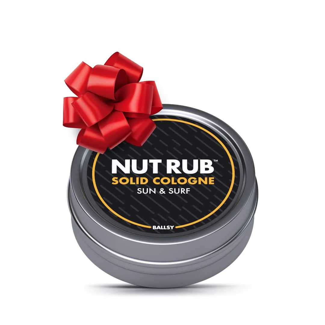 Ballsy Nut Rub Mens Cologne, Solid Cologne for Men, Bourbon&Barrel, 0.85 Oz