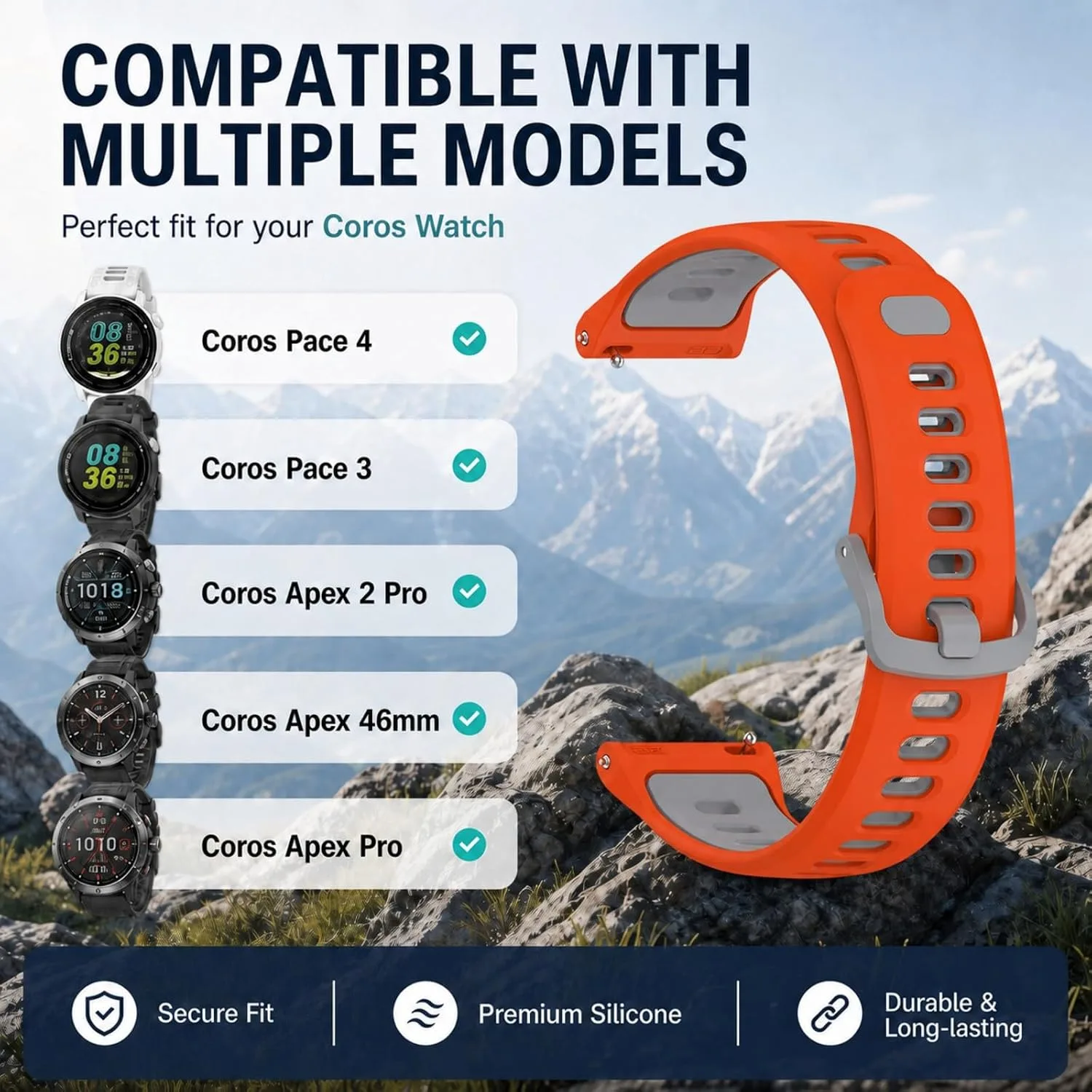 Watch Band for COROS PACE 3/PACE 4/PACE Pro