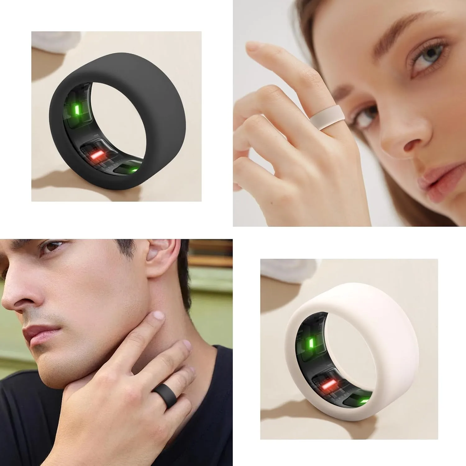 NewJourney Compatible with RingConn Gen 3 /Gen 2 /Gen 2 Air Cover, Anti-Scratch Elastic Silicone Protector for Ring Conn