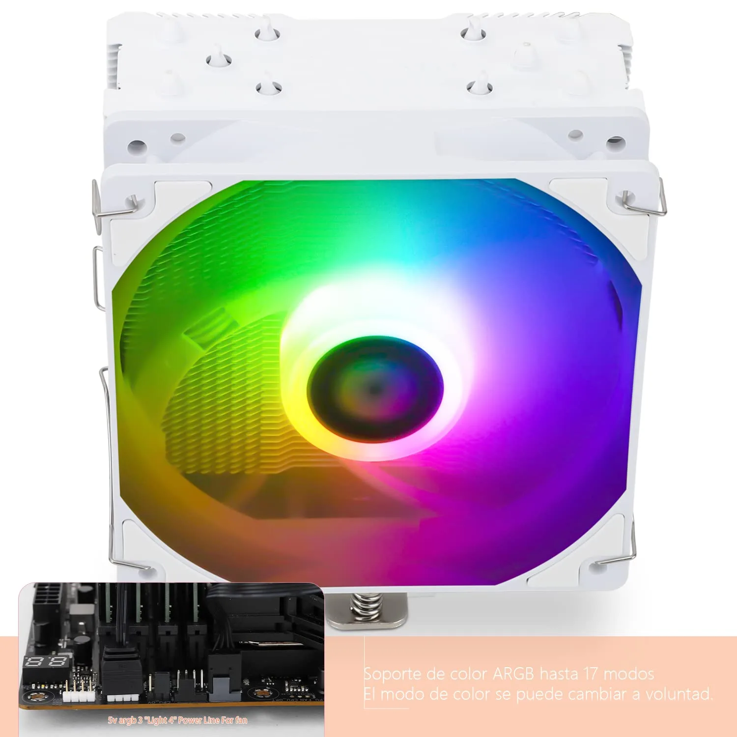 Thermalright Assassin King 120 SE White ARGB CPU Air Cooler, 5 Heatpipes Heatsink Cooling, TL-C12CW-S PWM Quiet Fan CPU Cooler with 1550RPM, for AM4/AM5/Intel LGA1700/1851/1150/1151/1200,White