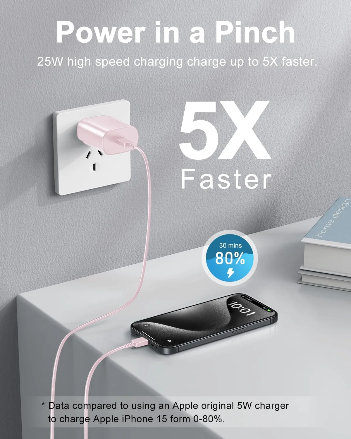 Type C Charger Fast Charging, 2Pack [10FT&6FT] Long USB C Cable with 25W Phone Super Fast Charger Block Compatible with Galaxy S26+/S25 Ultra,iPhone 18/17/16/Air/Plus/Pro Max/Duo