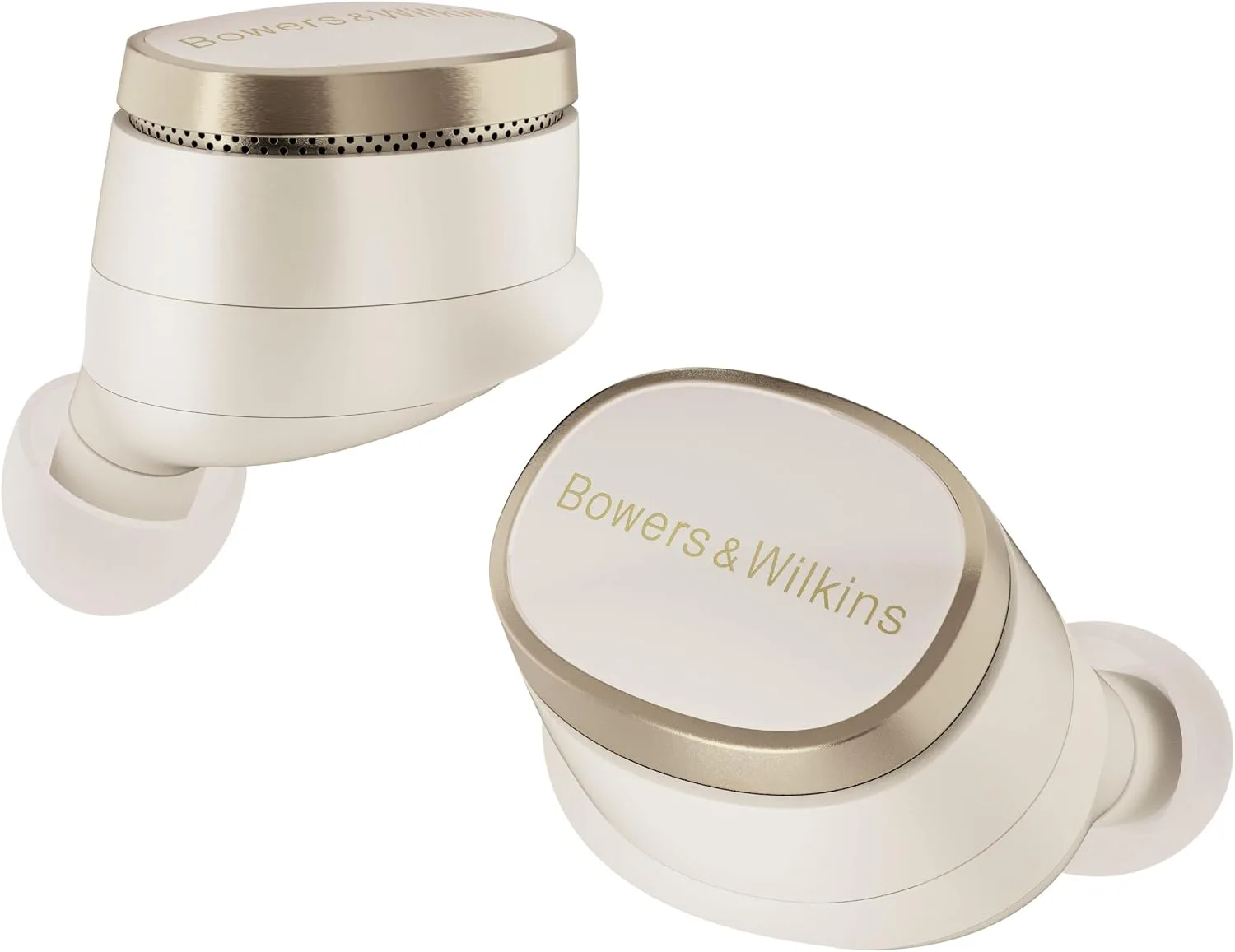 Bowers & Wilkins Pi8 Bluetooth Wireless Earbuds (Dove White), in-Ear Bluetooth Earphones with Qualcomm Chipset & aptX Lossless, Active Noise Cancelling Earbuds, 3 Built-in Mics, 15-Min Quick Charging