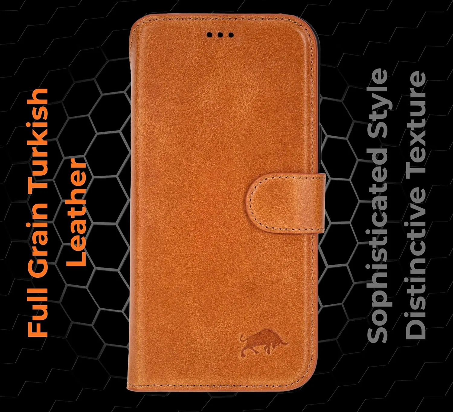 VENOULT Wallet Case for iPhone, Full Grain Genuine Turkish Leather, Magnetic Detachable, RFID 4 Card Slots, Business Style, Compatible with MagSafe (Almond, iPhone 17 Pro MAX)