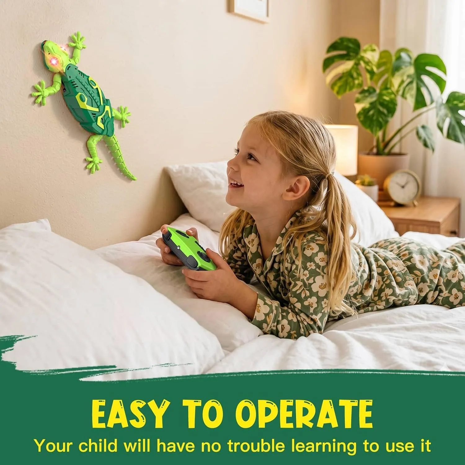Envyvip RC Wall Climbing Gecko, Rechargeable Remote Control Lizard for Kids Ages 3+