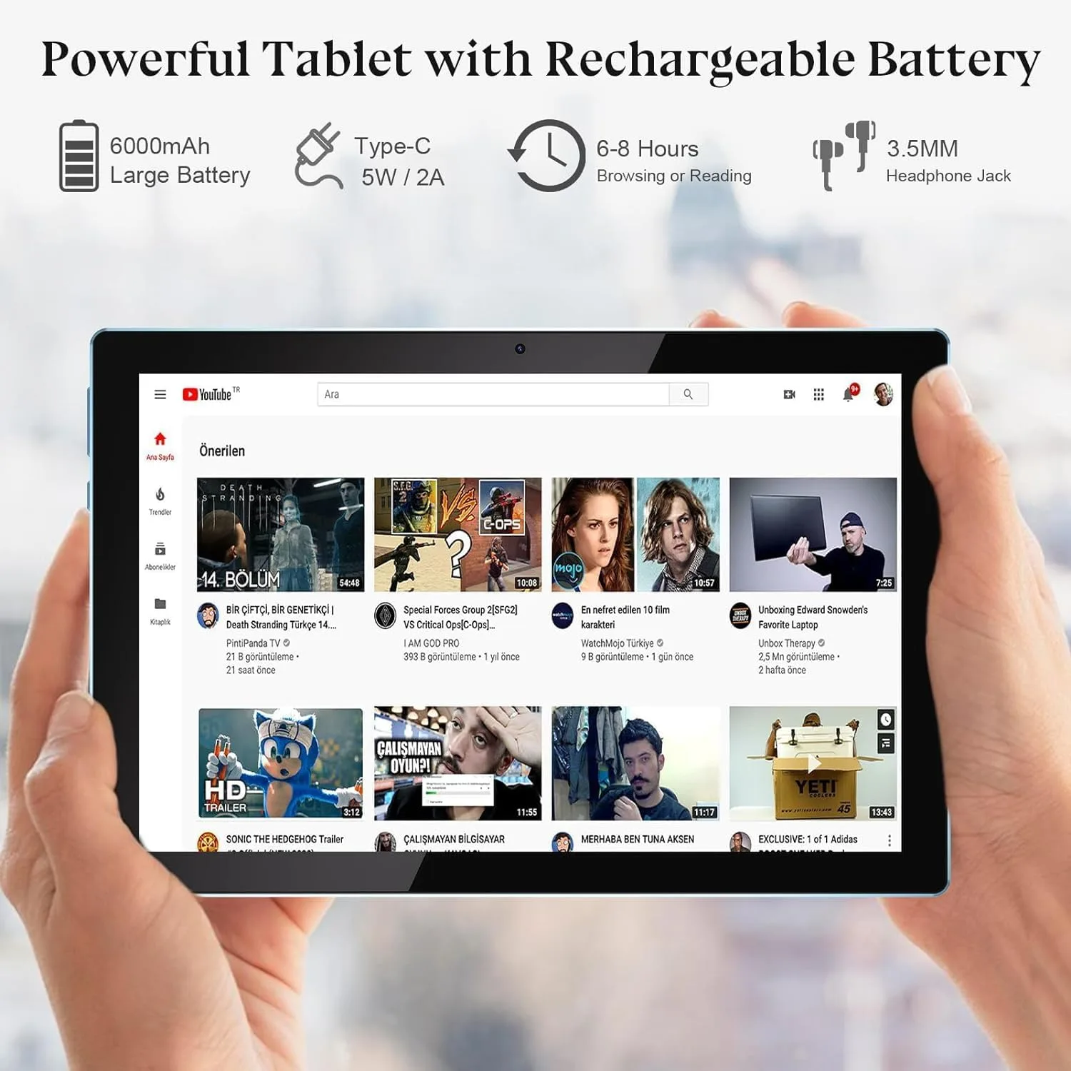 IWEGGO Android 15 Tablet, 10 Inch 18GB RAM+128GB ROM/ 2TB Expandable Tablet, 2.0GHz Quad-core Processor, 1280*800 HD Touch Screen, 5G WiFi6 BT 5.0, 2 in 1 Tablets with Keyboard Case Mouse Stylus Blue