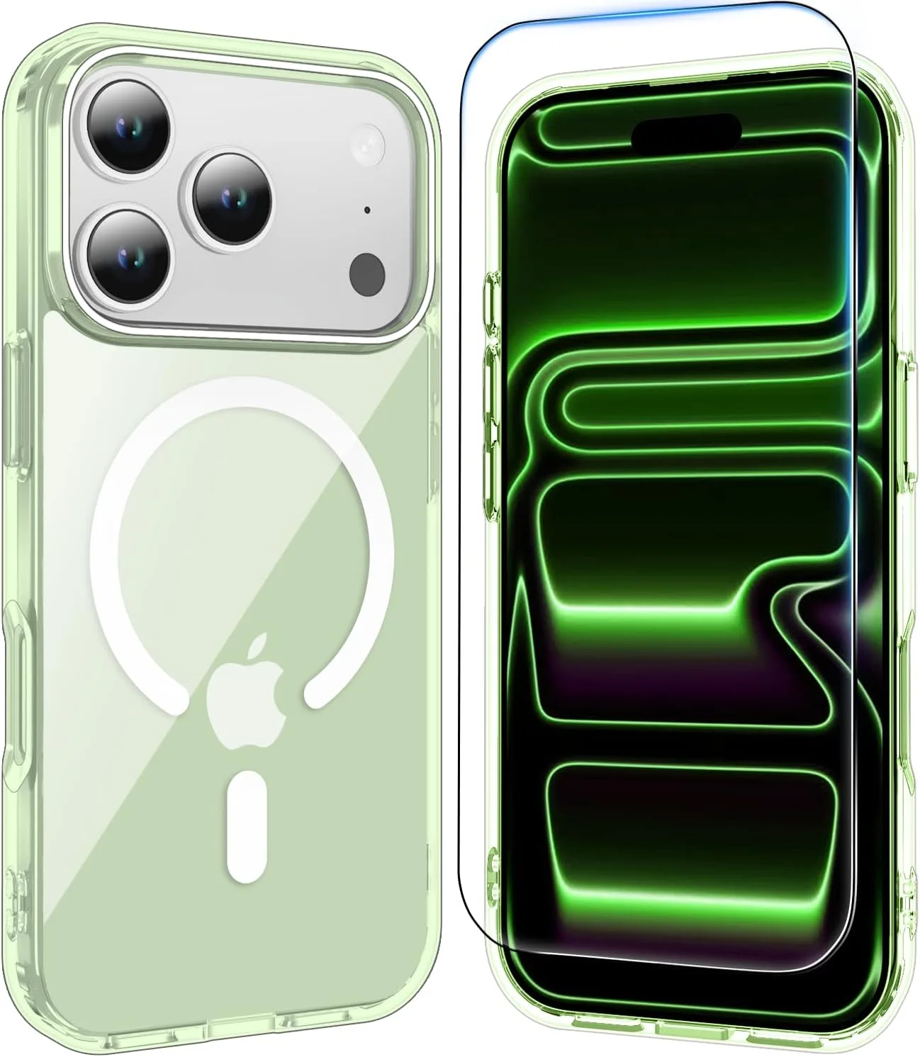 Temdan for iPhone 18 Pro Case/iPhone 17 Pro Case, Green