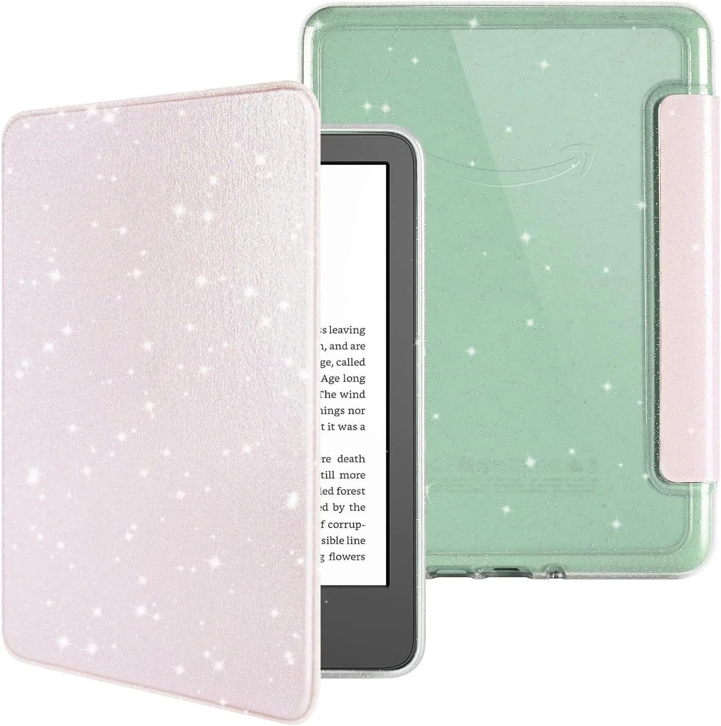 Glitter Case for 6" Kindle Basic 11th Gen 2024/2022,Glitter Pink