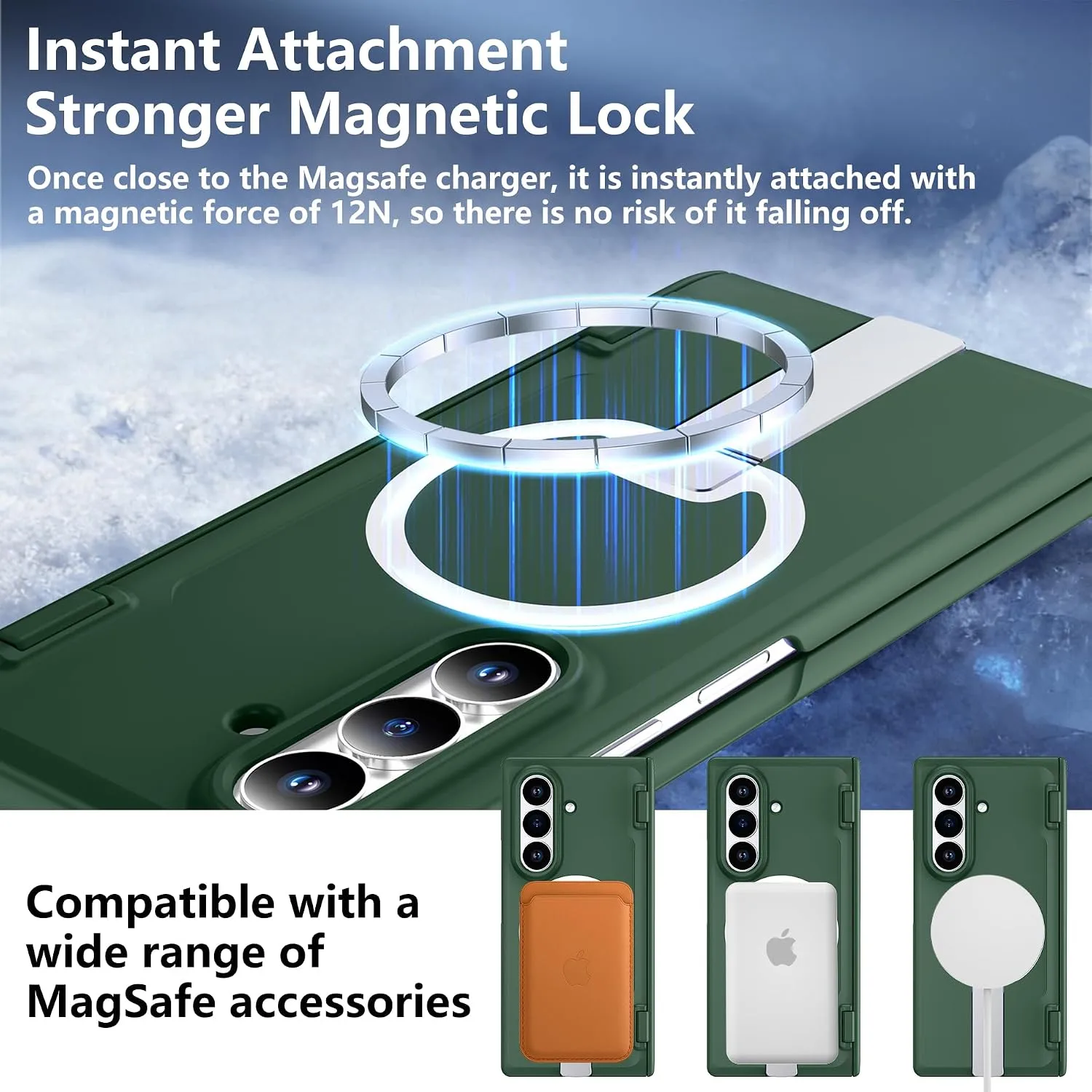 For Samsung Galaxy Z Fold 8 Ultra Case with Kickstand & Screen Protector