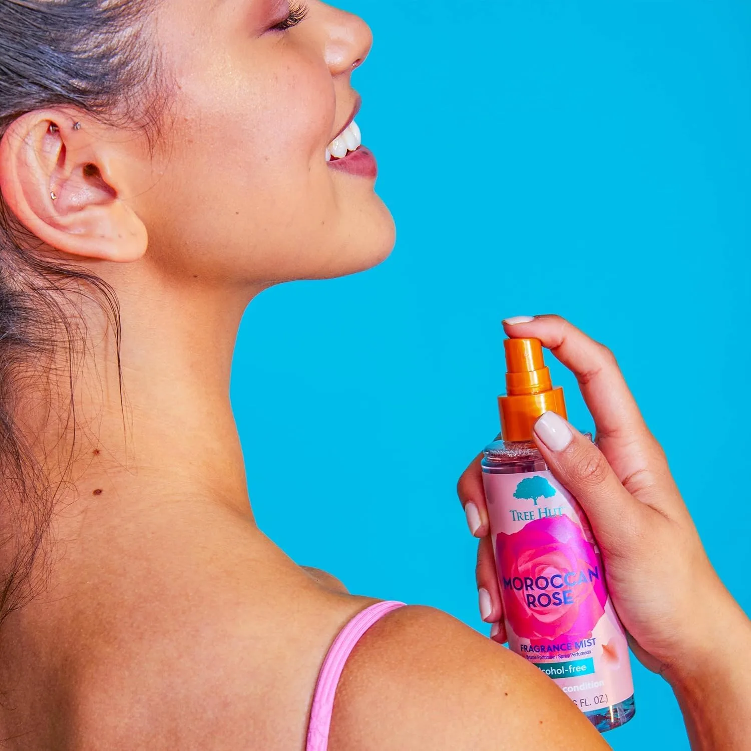 Tree Hut Moroccan Rose Hair & Body Mist, Alcohol-Free Body Spray, 6 Fl Oz