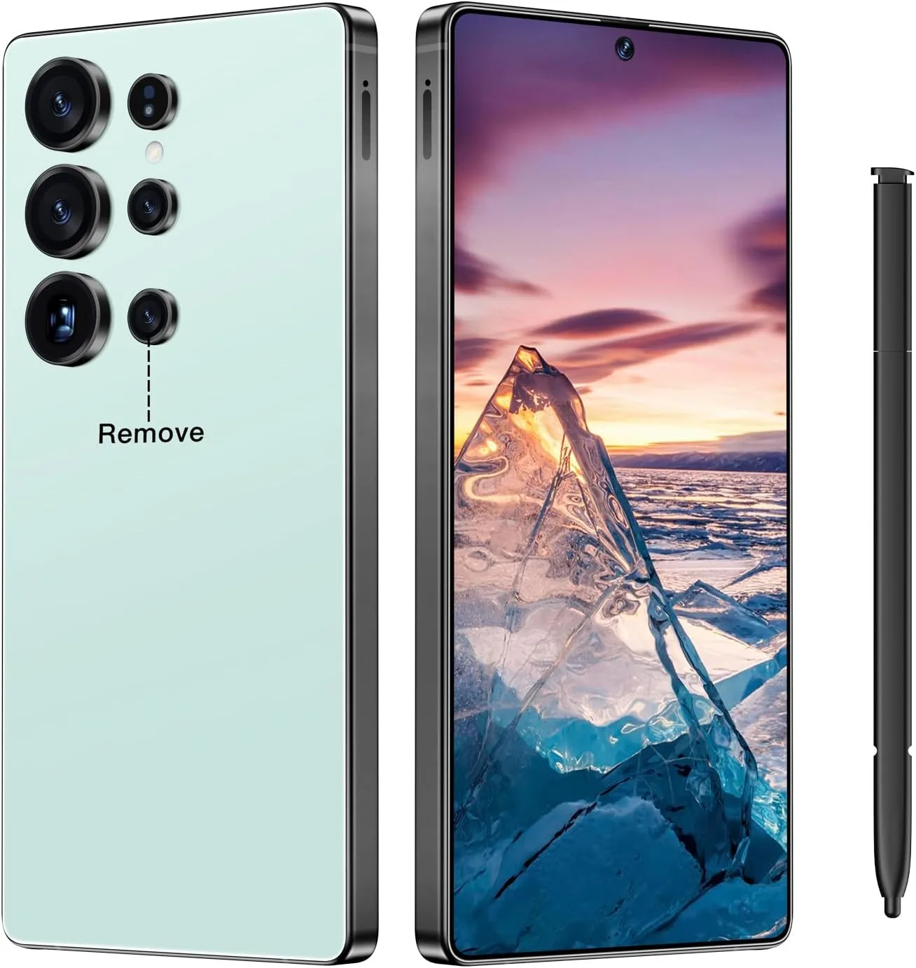 I25Ultra Unlocked Smartphone,16+512GB Unlocked Phone,6.9" HD+ Display,Built in Pen,Snapdragon 8 Gen3 7000mAh Dual Speakers 5G/Face ID/Fingerprint Lock/Dual SIM/GPS (Cyan)