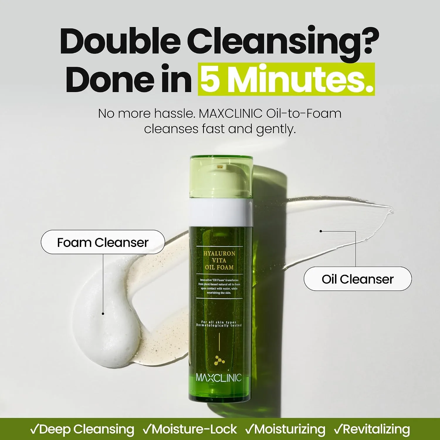 MAXCLINIC K Beauty Hyaluron Vita Oil To Foam - Makeup Face Wash Cleanser