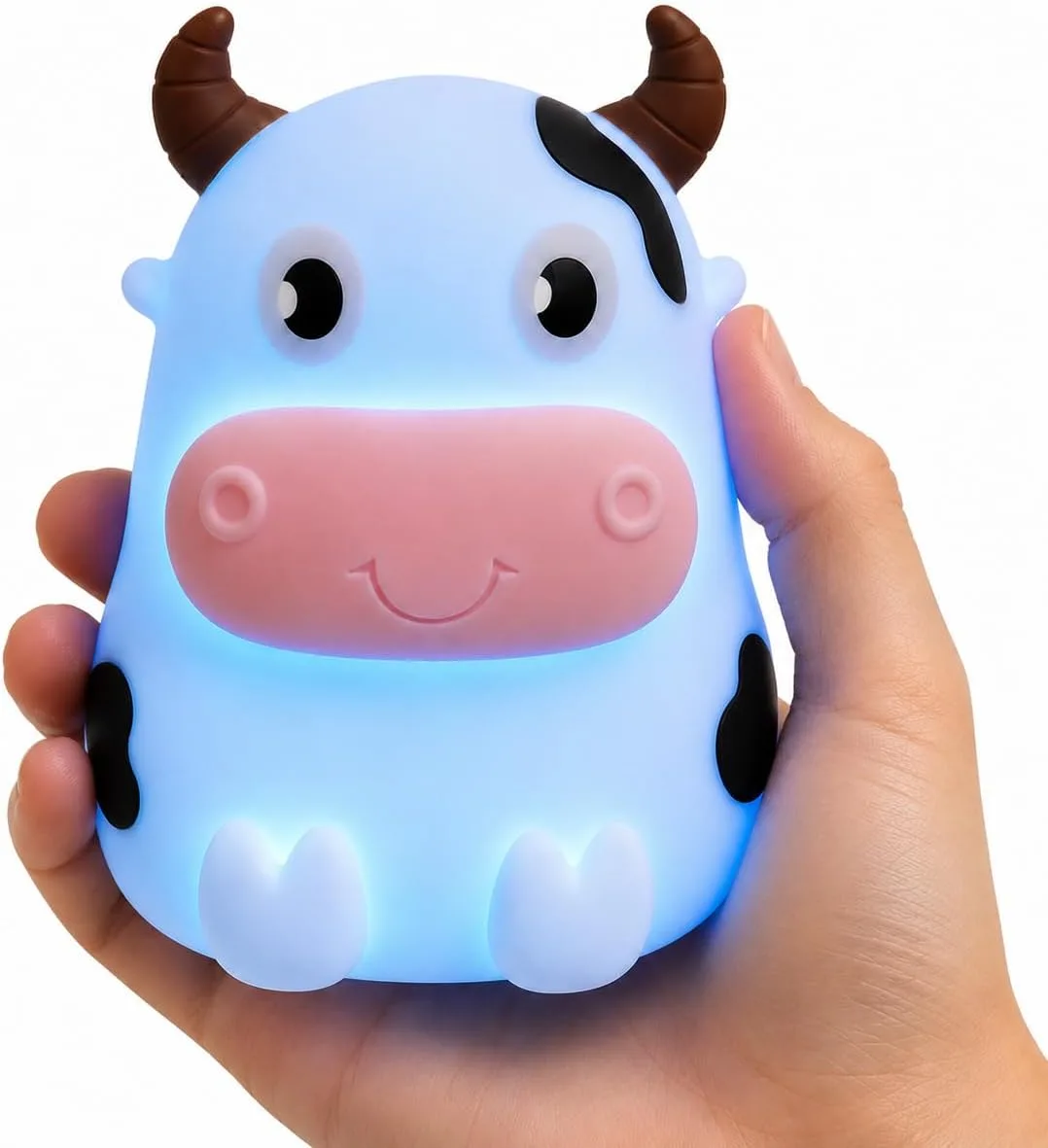 Breathing Loong Guided Visual Breathing Light for Mindfulness Relief | Relaxation Tool | Focus Meditation Device & Calming Night Light | Ideal for All Ages, Home & School Use (Cow)