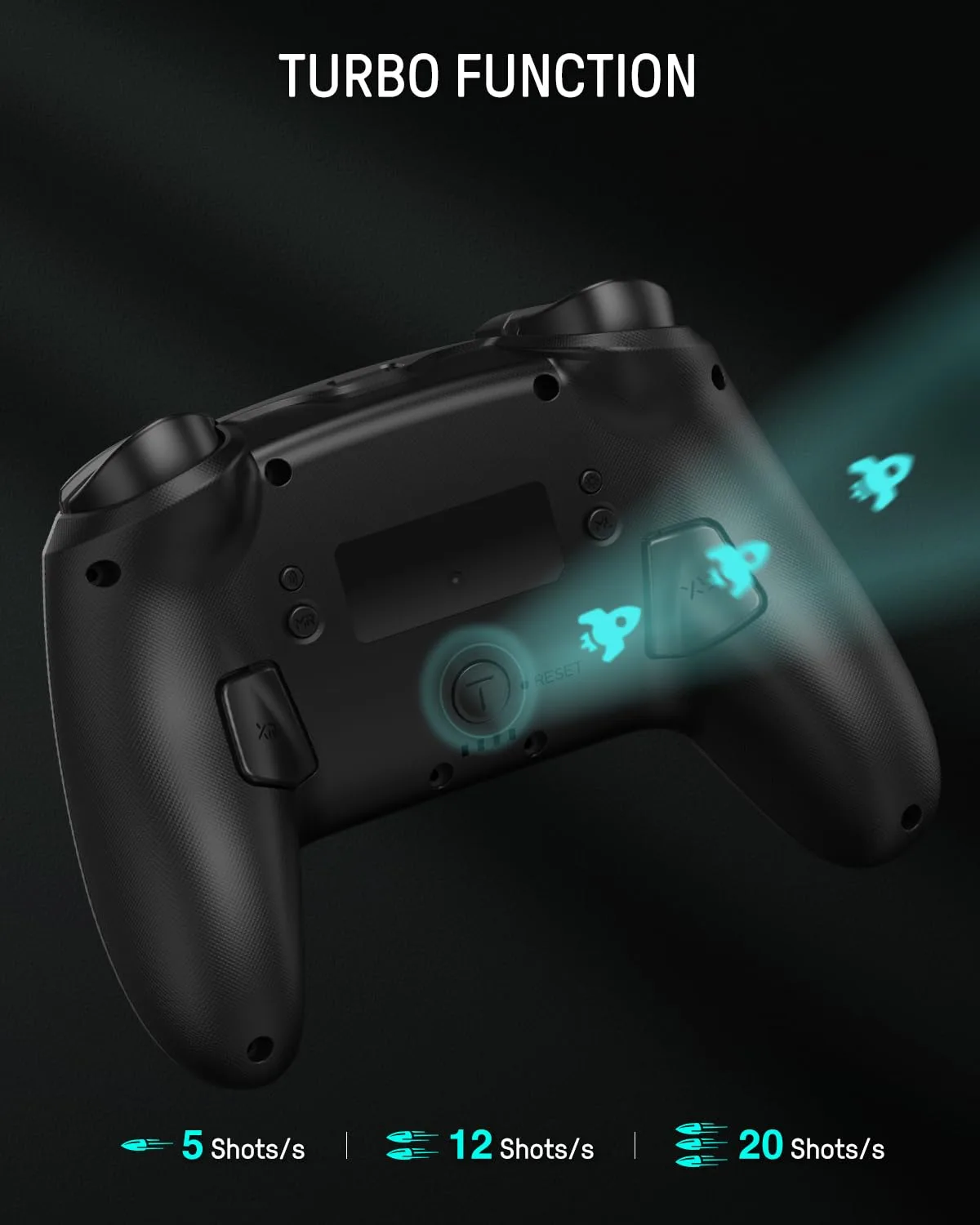 Switch 2 Wireless Controller with Charging Dock, Hall Effect Pro Controller for Switch 2/OLED/Steam Deck, Luminex Bluetooth Controles with Hidden Glow LED, Wake-Up, Turbo, Back Paddles & Motion