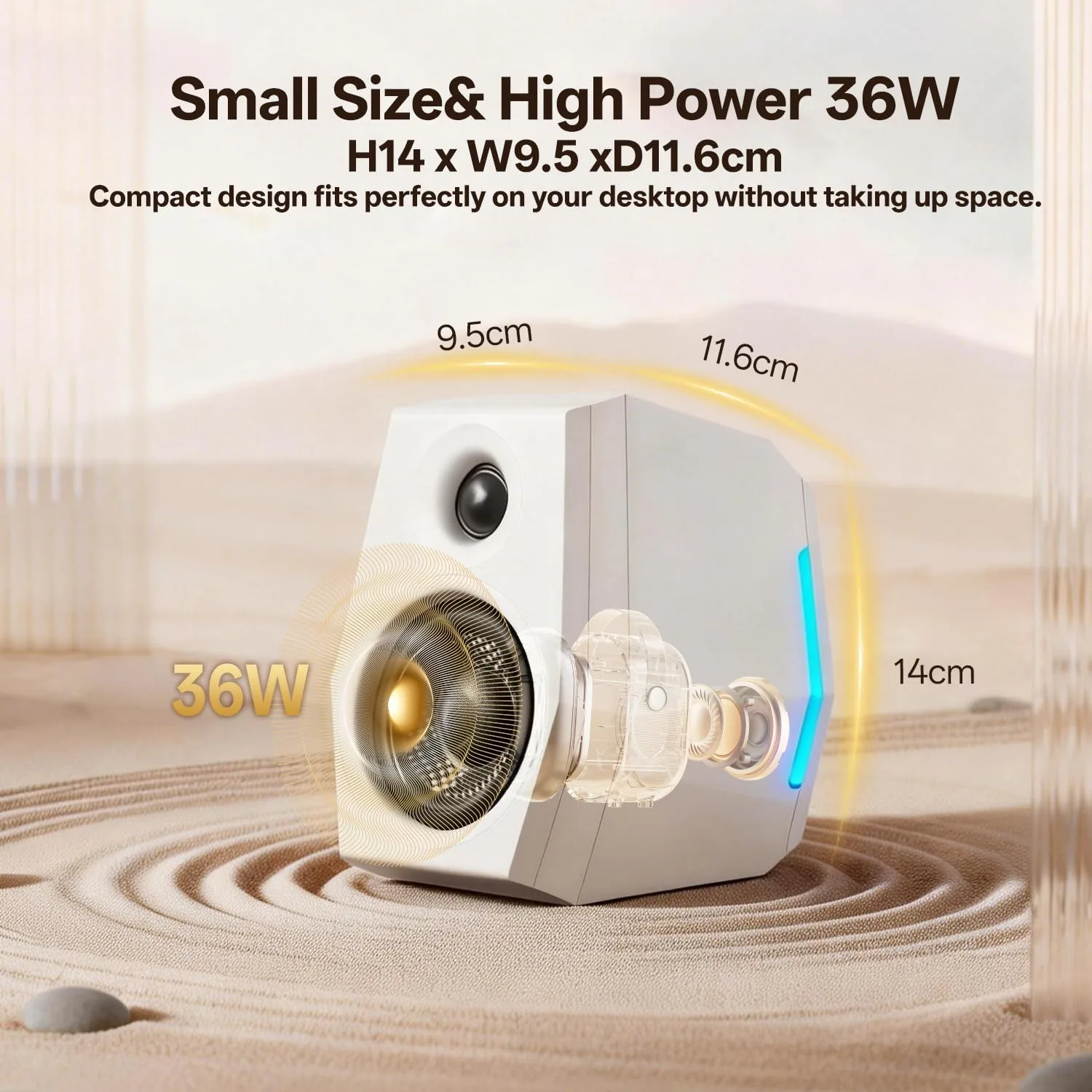 Sanyun SW209 36W 2.0 Gaming Speakers, Tactical Audio Map with 3 DSP Modes