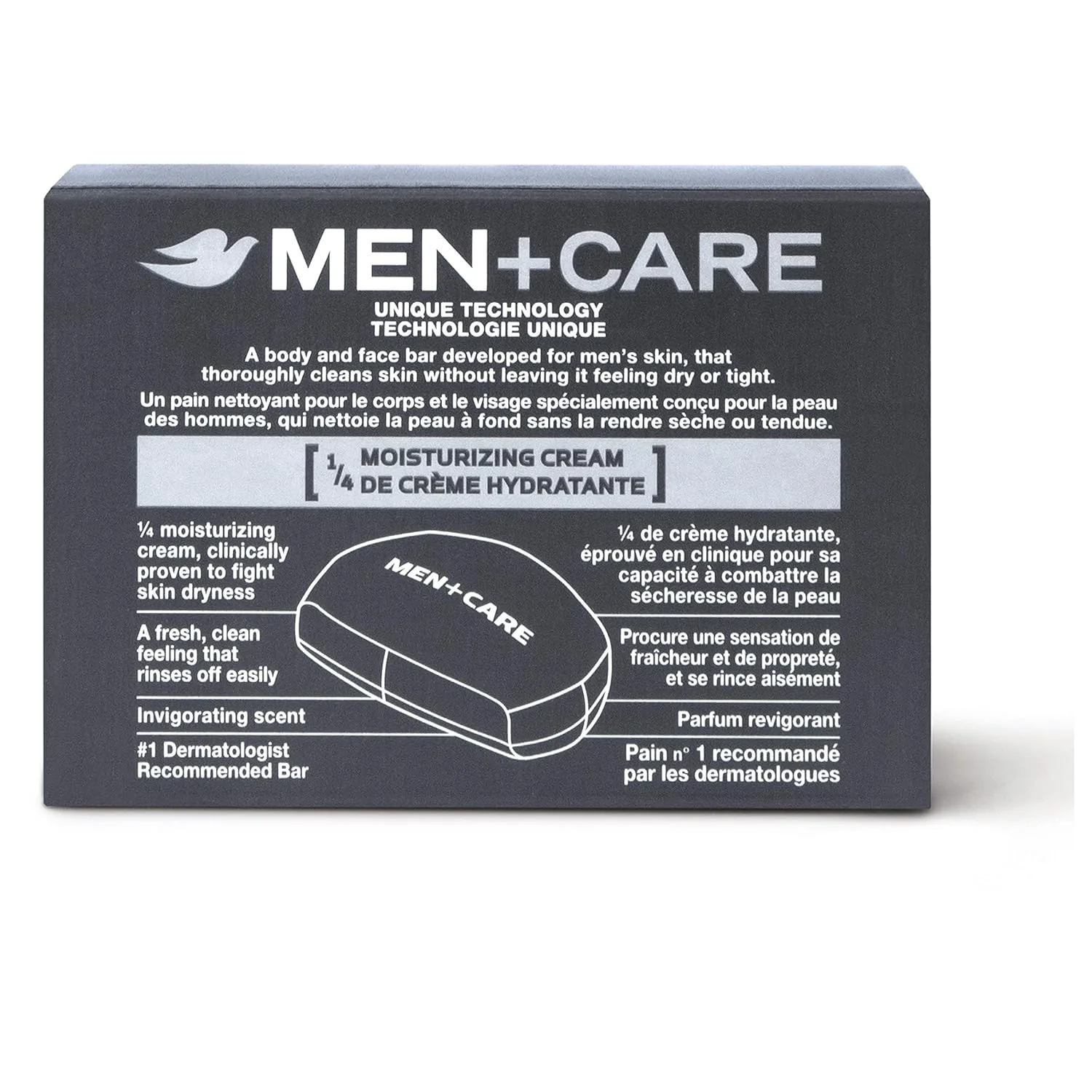 DOVE MEN + CARE 3 in 1 Bar for Body, Face and Shaving, 8 Count, 3.75 oz