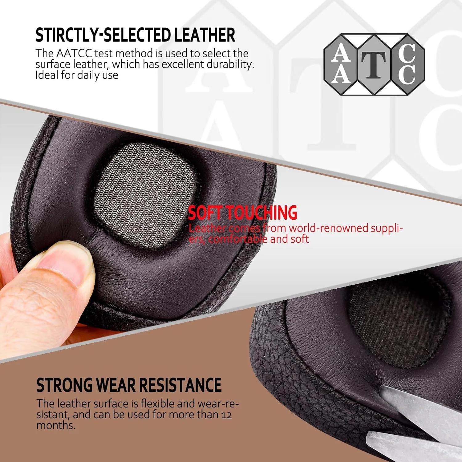 Krone Kalpasmos Marshall Major III/IV Replacement Ear Pads, Leather, Brown