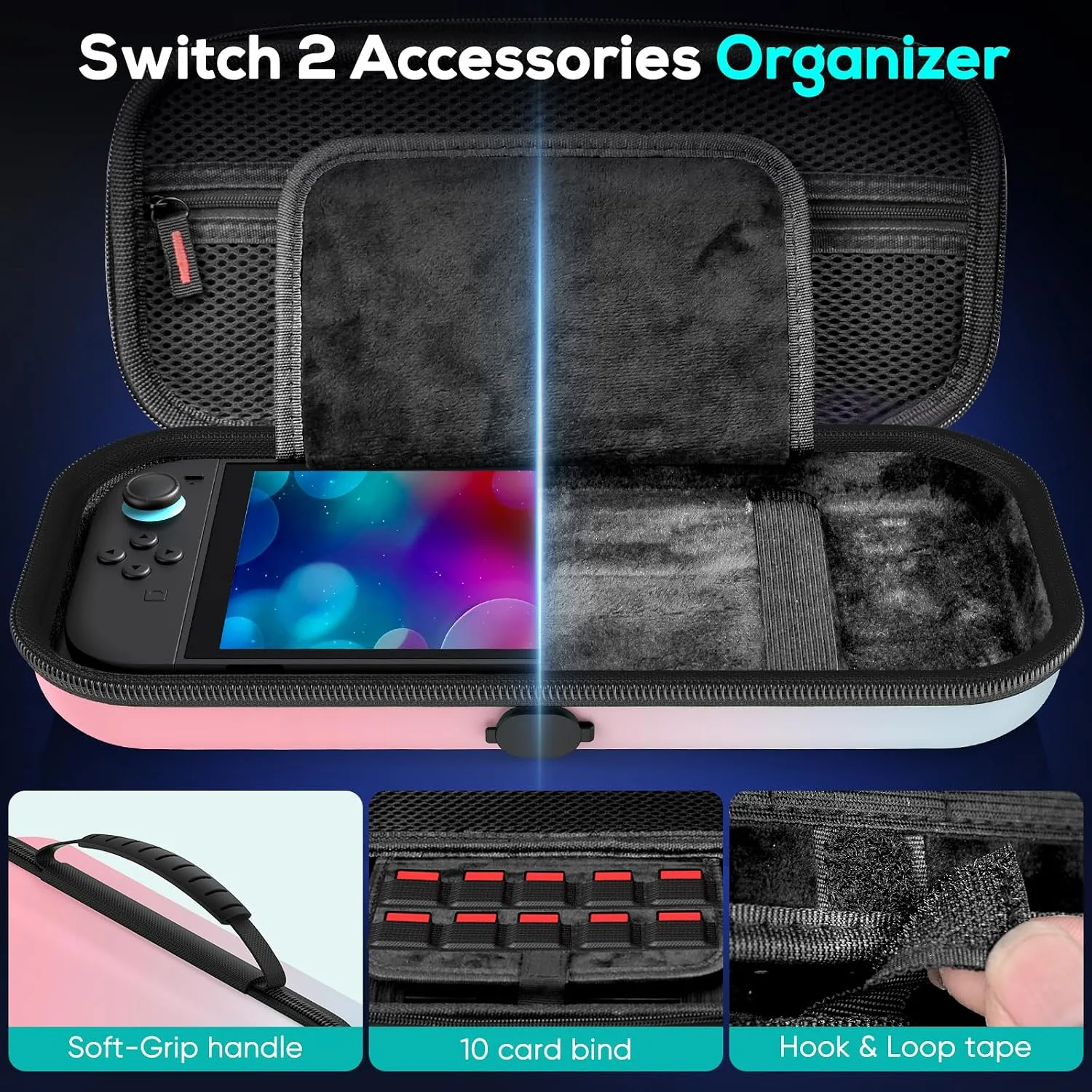 Auarte [Charge Inside Carrying Case for Switch 2 Console (2025)/OLED