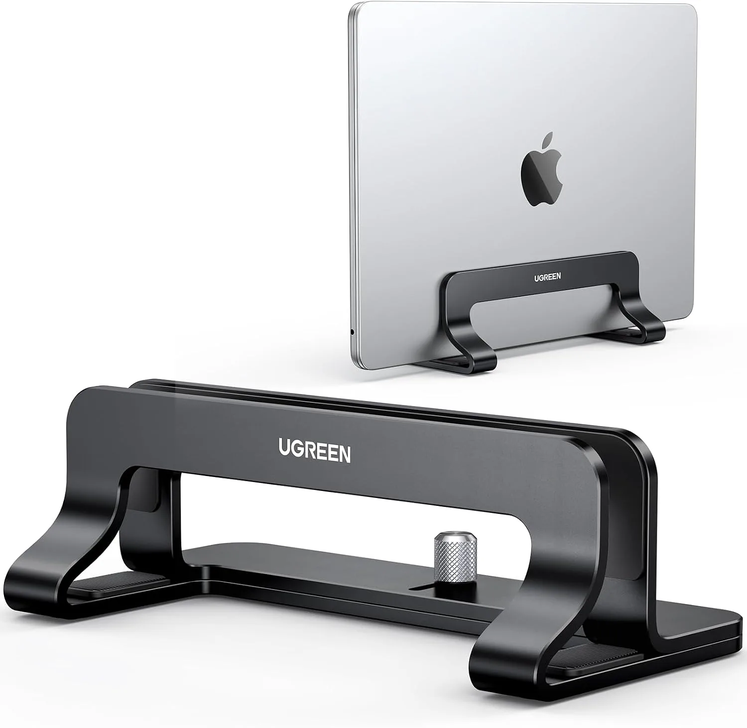 Base vertical para laptop Ugreen ajustable para hasta 17.3 pulgadas aluminio negro