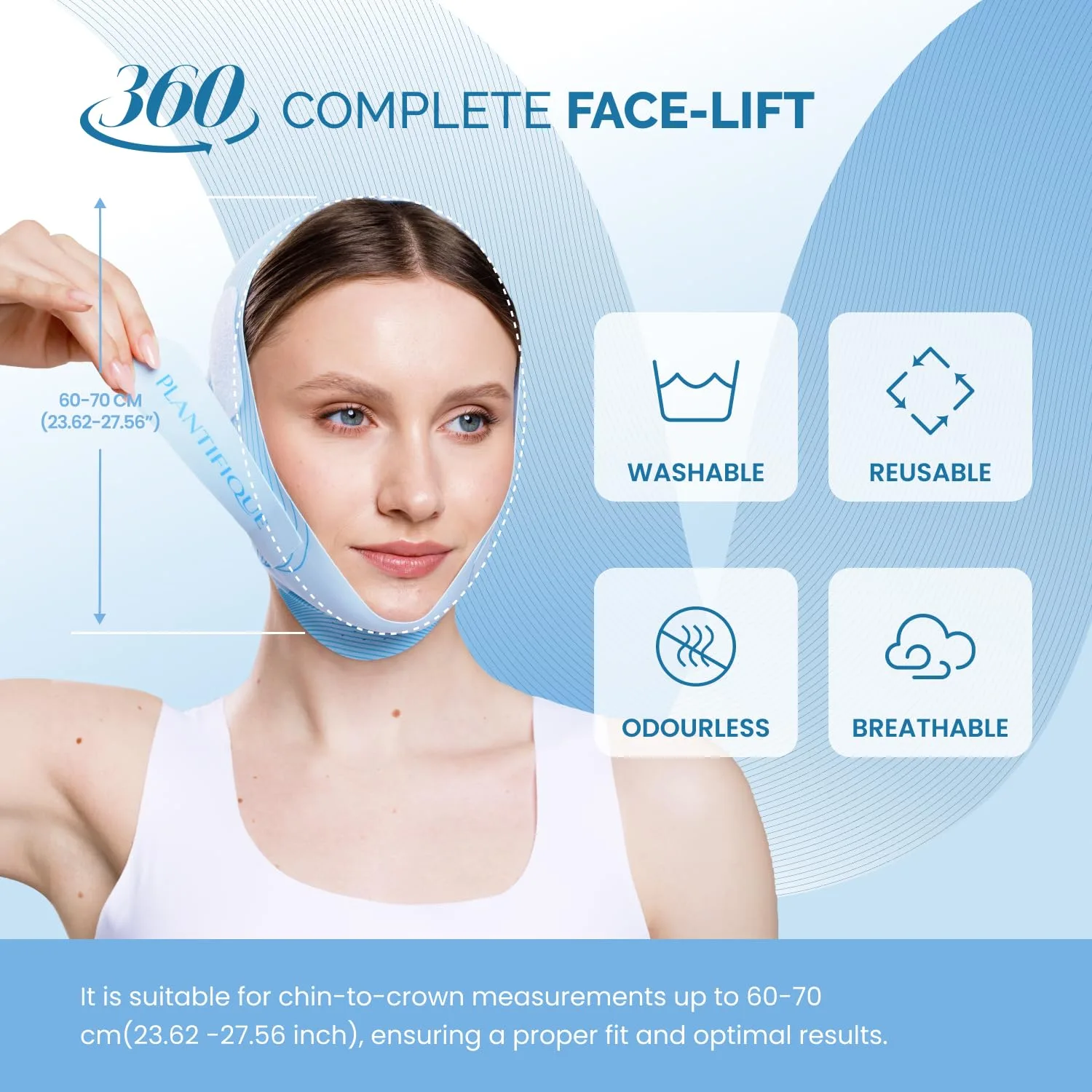 PLANTIFIQUE Chin Strap for Face Contouring - Reusable & Adjustable