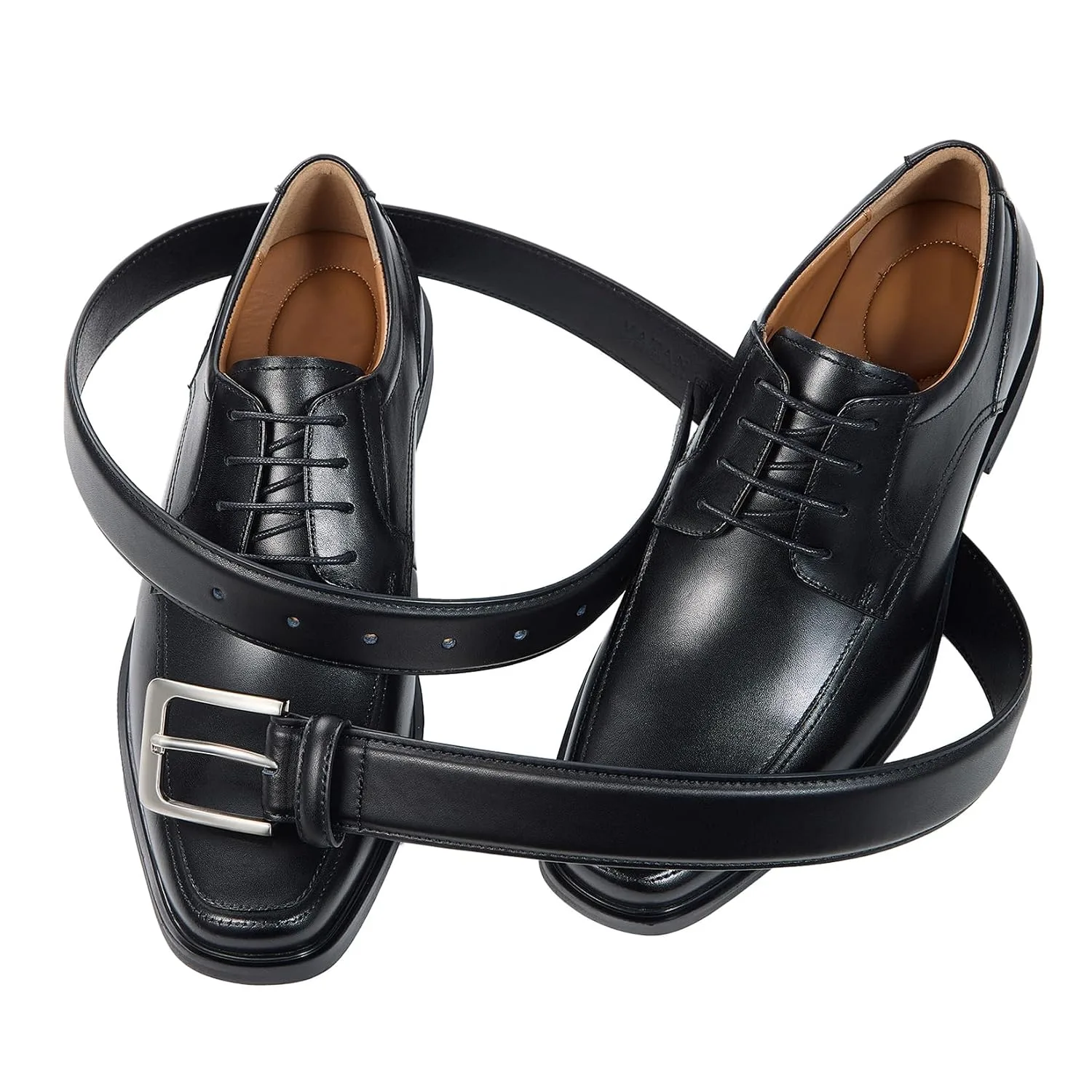 VATAN Men's Genuine Leather Dress Belts, Handmade Classic Every Day Belt